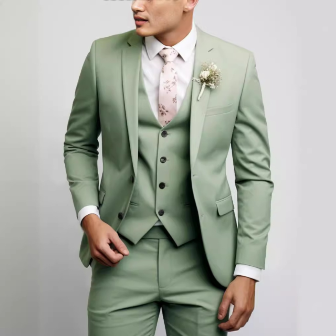 Slim Fit 3-Piece Wedding Guest Suit for Men | Formal &amp; Modern