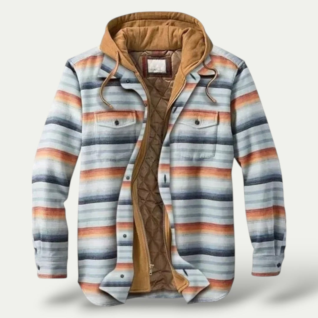 Leopold - Warm Fleece Jacket in Check Pattern