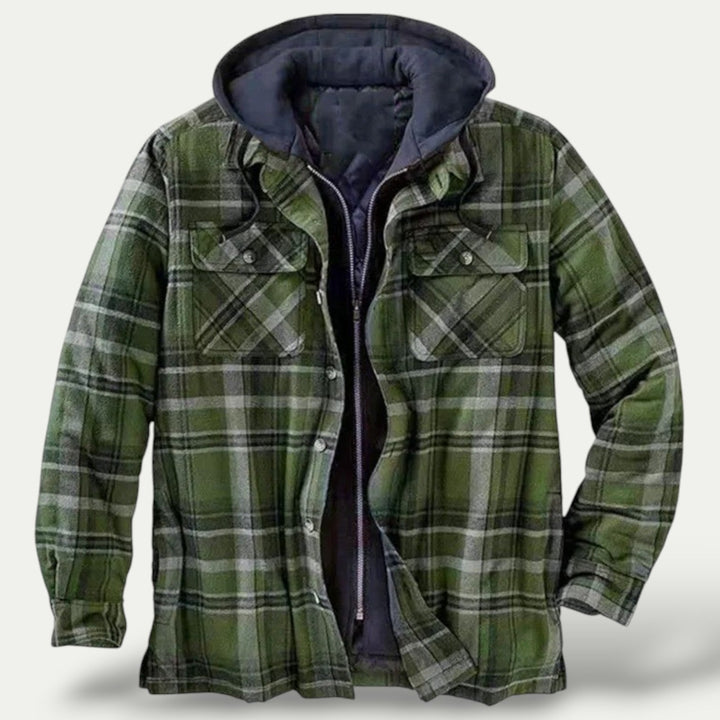 Leopold - Warm Fleece Jacket in Check Pattern