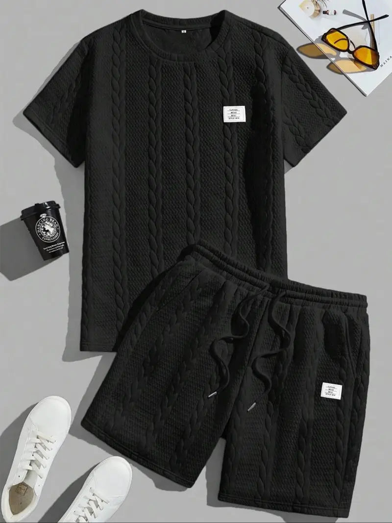 Men’s Casual T-Shirt and Shorts Set Relaxed Fit Lounge Outfit