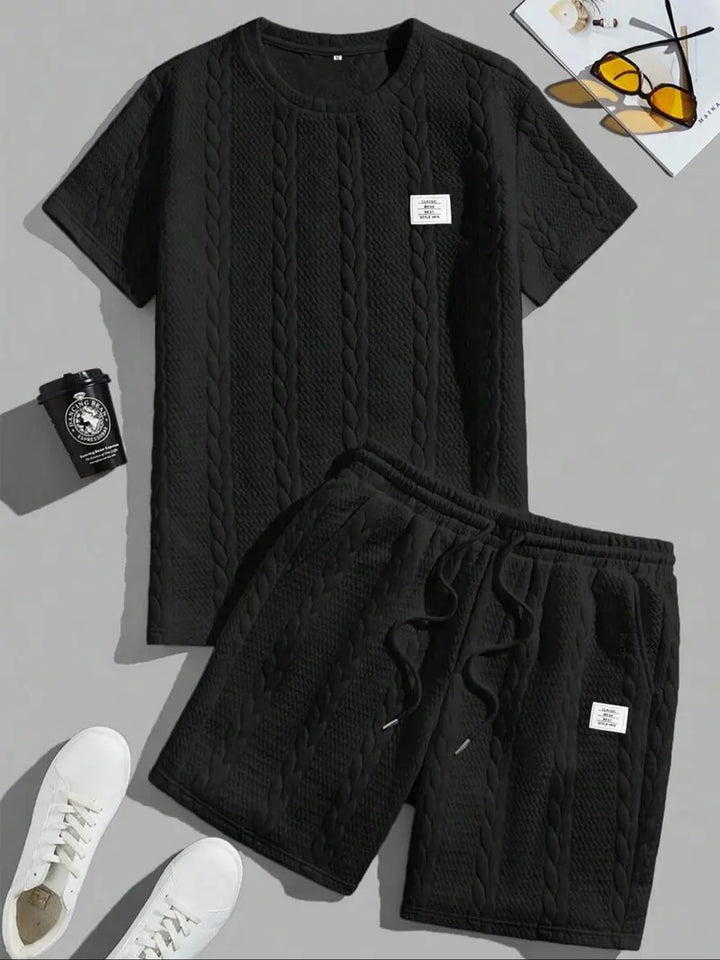 Men’s Casual T-Shirt and Shorts Set Relaxed Fit Lounge Outfit