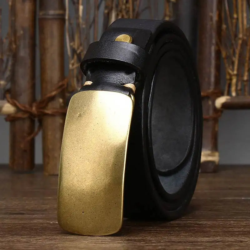 Hercules Men Waist Brass Buckle Belt