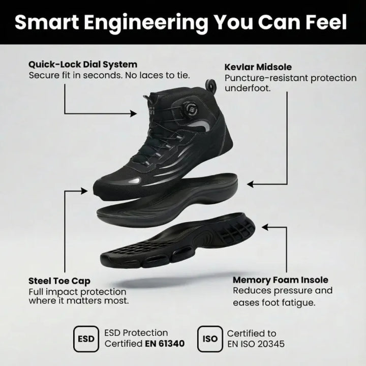 Ultra Lightweight Waterproof Safety Boots Outdoor Work