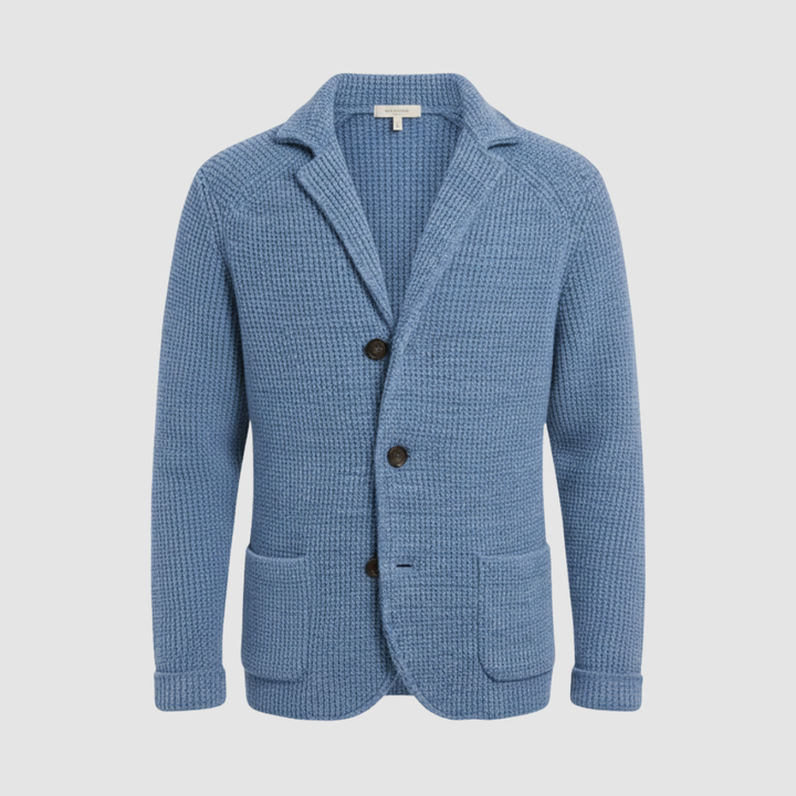 Men’s Honeycomb Knit Blazer – Tailored Soft Jacket | Italian Smart-Casual Elegance