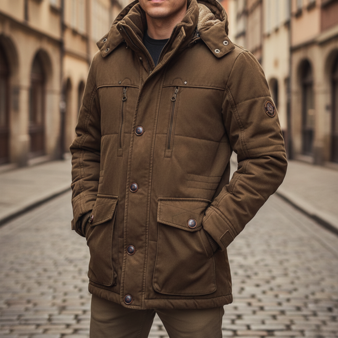 Men’s Winter Hooded Jacket – Warm &amp; Comfortable Coat | Everyday Cold-Weather Wear