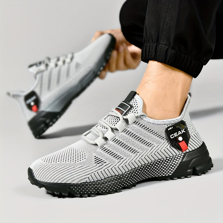 Men’s Athletic Running Shoes Lightweight Slip On Sports Sneakers