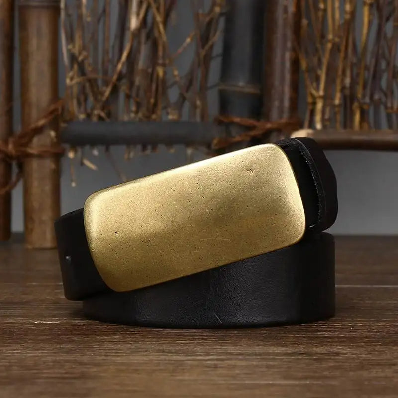 Hercules Men Waist Brass Buckle Belt