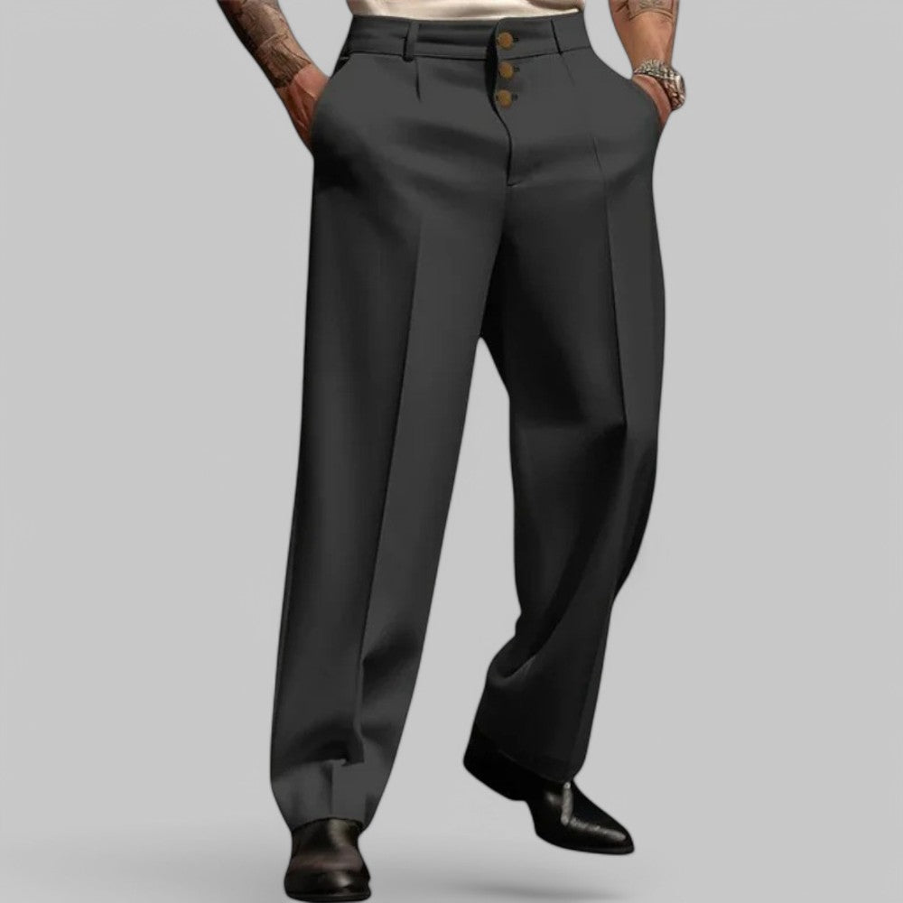 Comfortable Men Loose-Fit Business Trousers