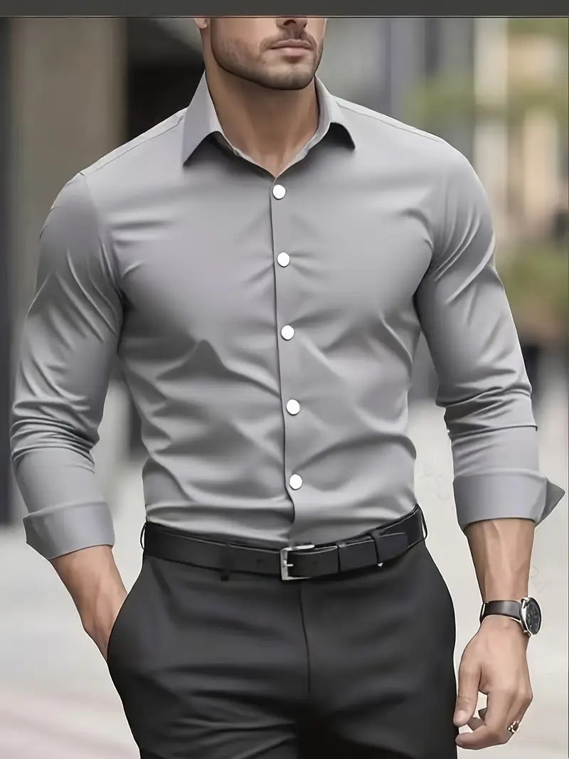 Non Iron Shirt | Wrinkle Free | Slim Fit | Button-Up Shirt | Men&