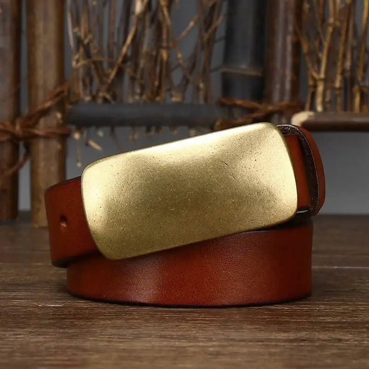 Hercules Men Waist Brass Buckle Belt