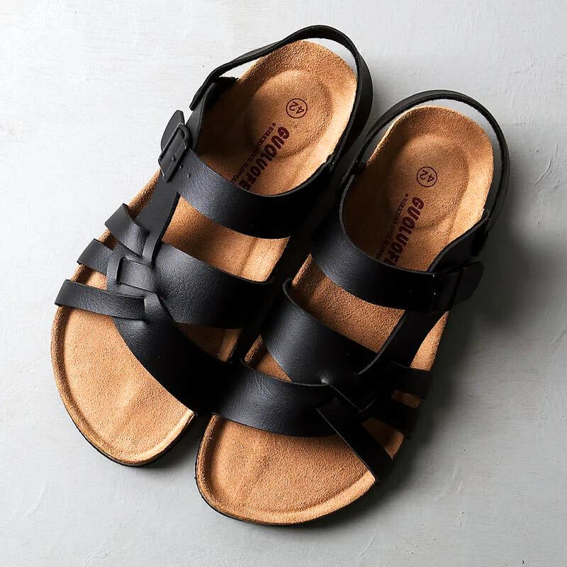 Charleston Leather Sandals Support Buckle
