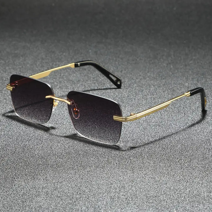 Spraykis | Rimless Square Sunglasses – Tinted Lenses with UV Protection