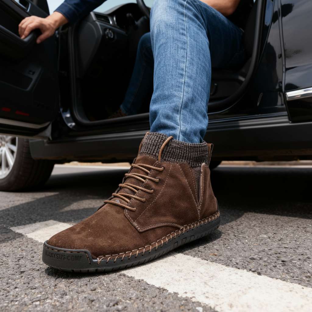 Men’s Casual Ankle Boots Lace Up Slip On Outdoor Walking Boots