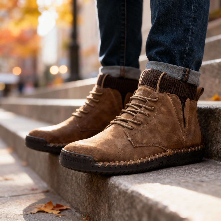 Men’s Casual Ankle Boots Lace Up Slip On Outdoor Walking Boots