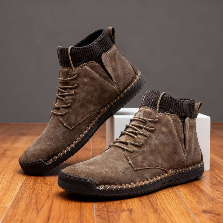 Men’s Casual Ankle Boots Lace Up Slip On Outdoor Walking Boots