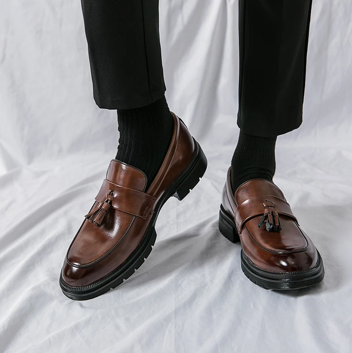Tasslo Men Slip On Genuine Leather Loafers