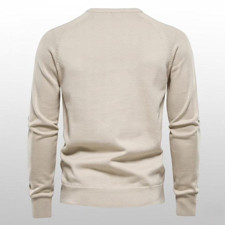 Men’s Diamond Pattern Sweater – Crew Neck Design