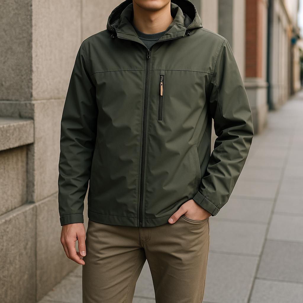 Men’s Hooded Tactical Outdoor Jacket – Structured Utility Design