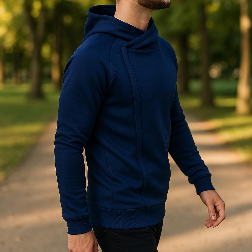 Men’s Side-Zip Hooded Sweatshirt – Long Sleeve Design