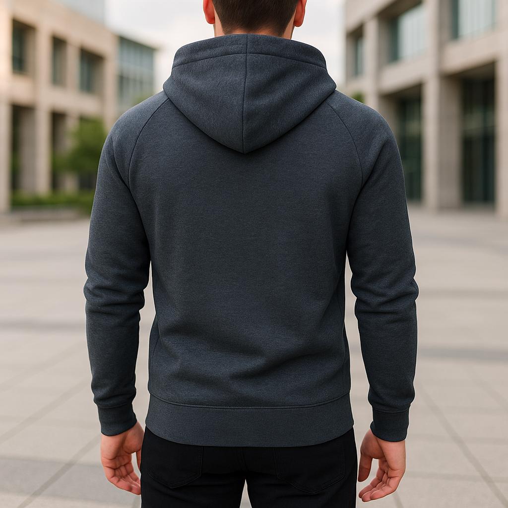 Men’s Side-Zip Hooded Sweatshirt – Long Sleeve Design