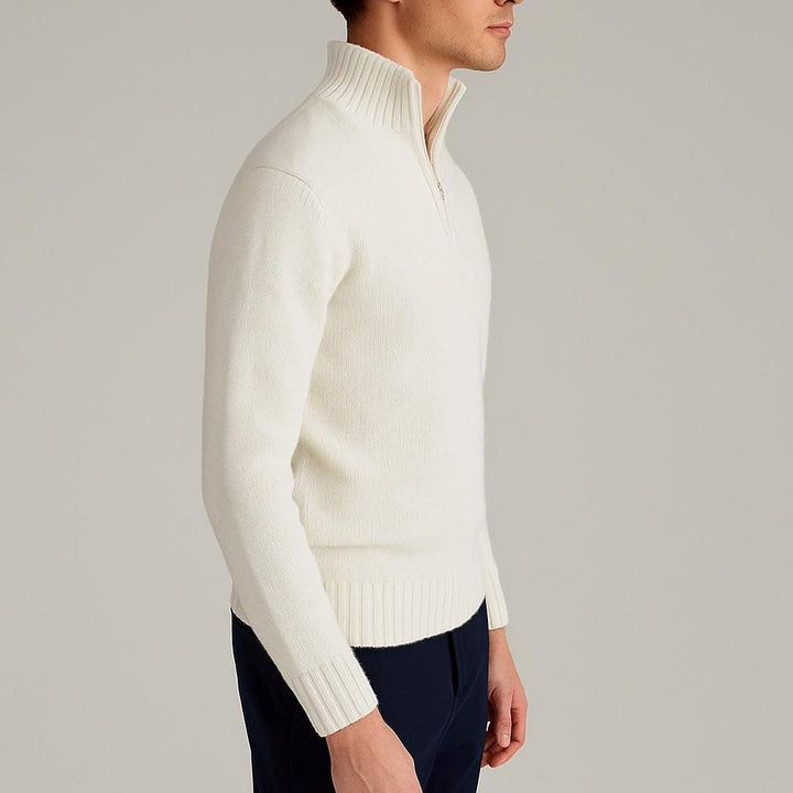 Men Classic Quarter Zip Sweater