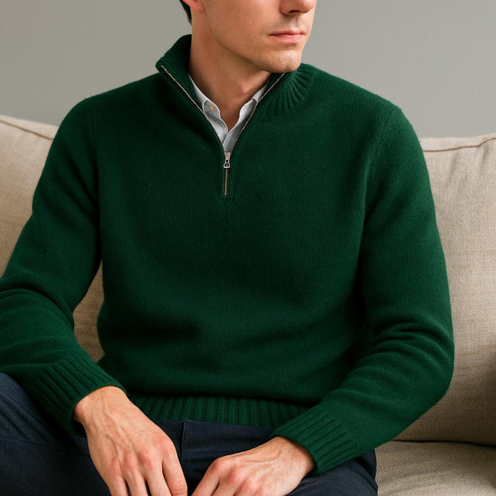 Men Classic Quarter Zip Sweater