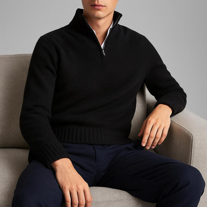 Men Classic Quarter Zip Sweater
