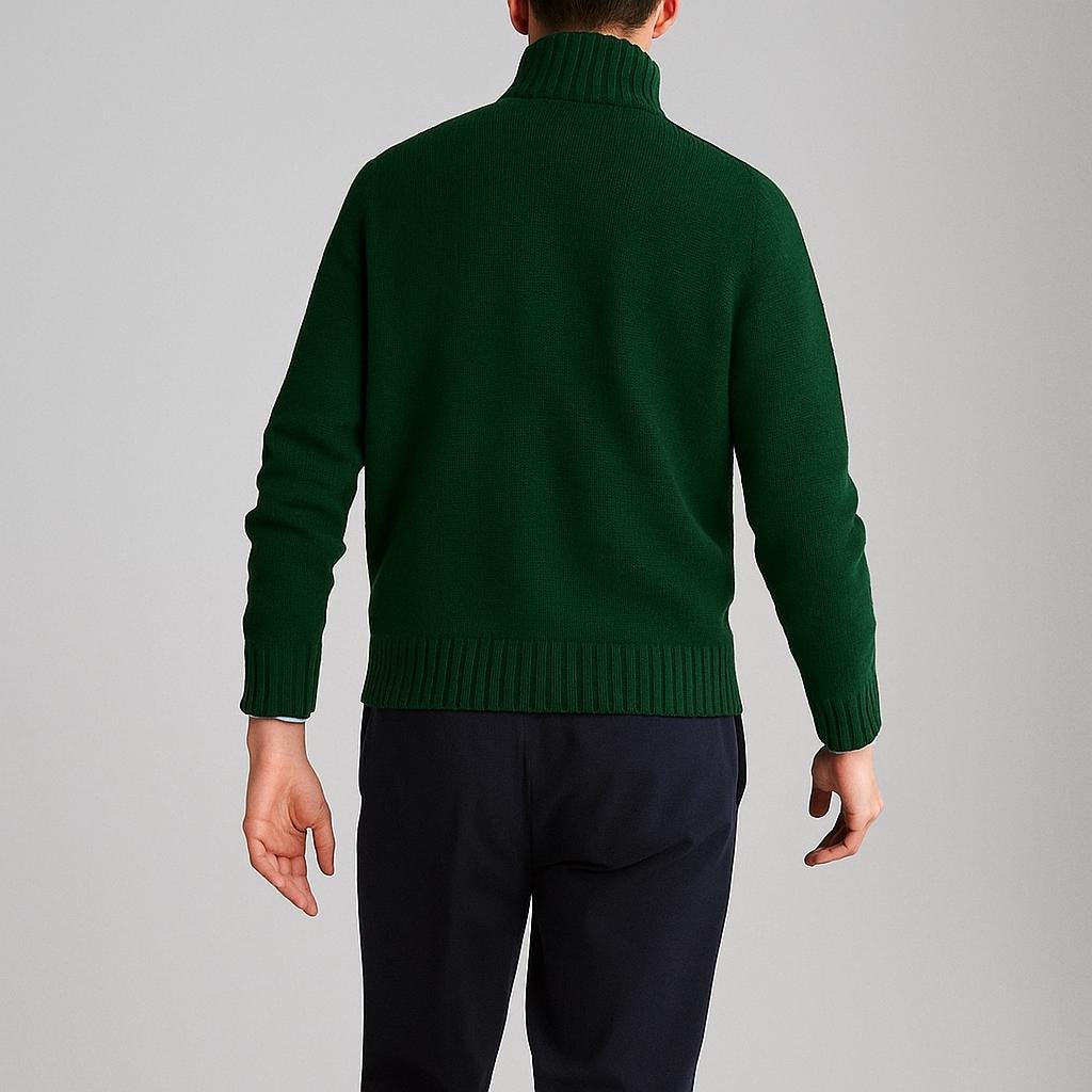 Men Classic Quarter Zip Sweater