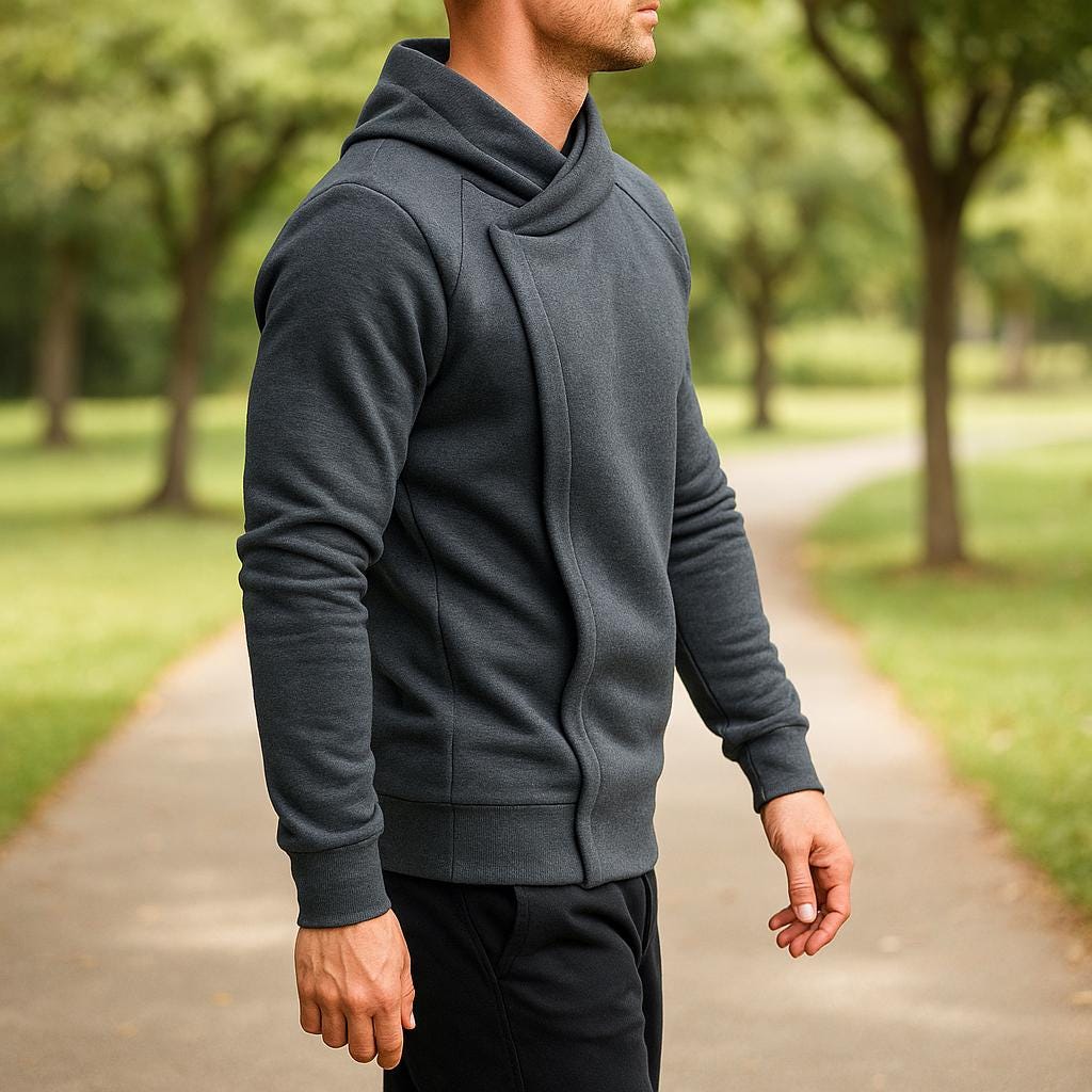 Men’s Side-Zip Hooded Sweatshirt – Long Sleeve Design