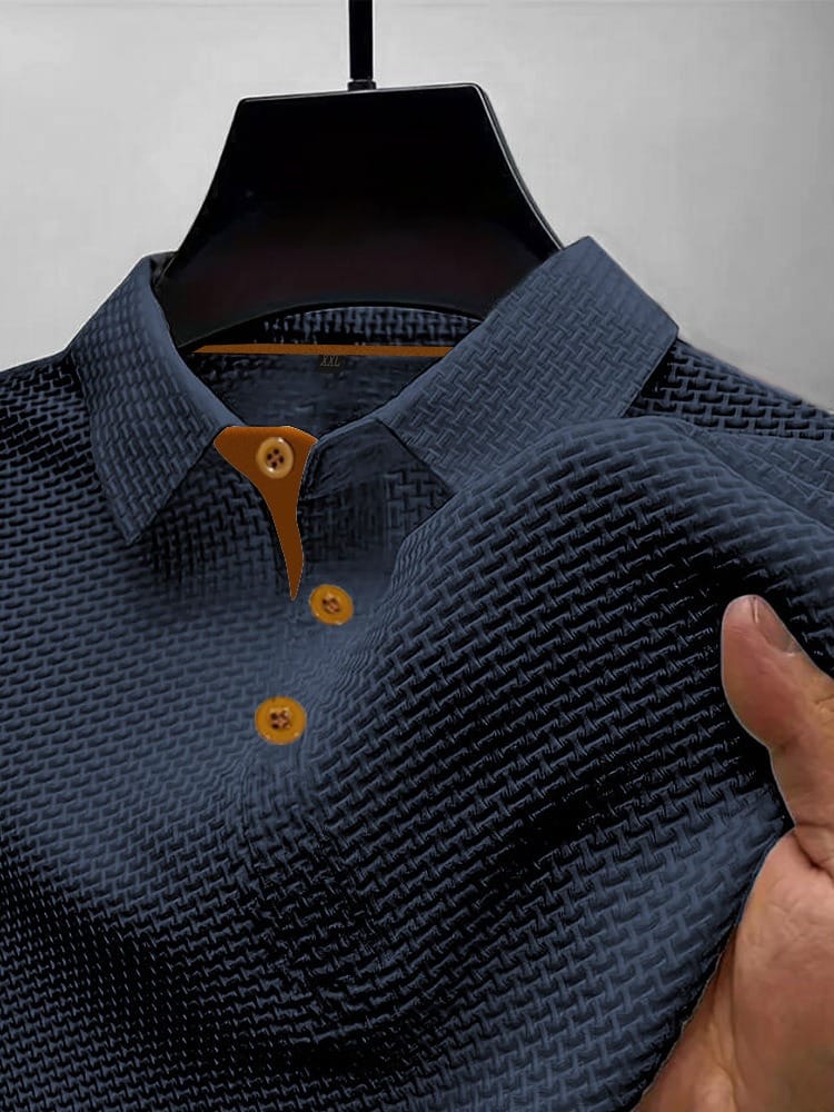 Men’s Polo Shirt Short Sleeve Casual Slim Fit Button Collar Everyday Top
