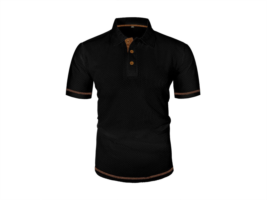 Men’s Polo Shirt Short Sleeve Casual Slim Fit Button Collar Everyday Top