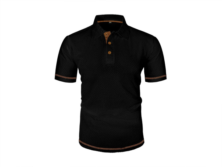 Men’s Polo Shirt Short Sleeve Casual Slim Fit Button Collar Everyday Top