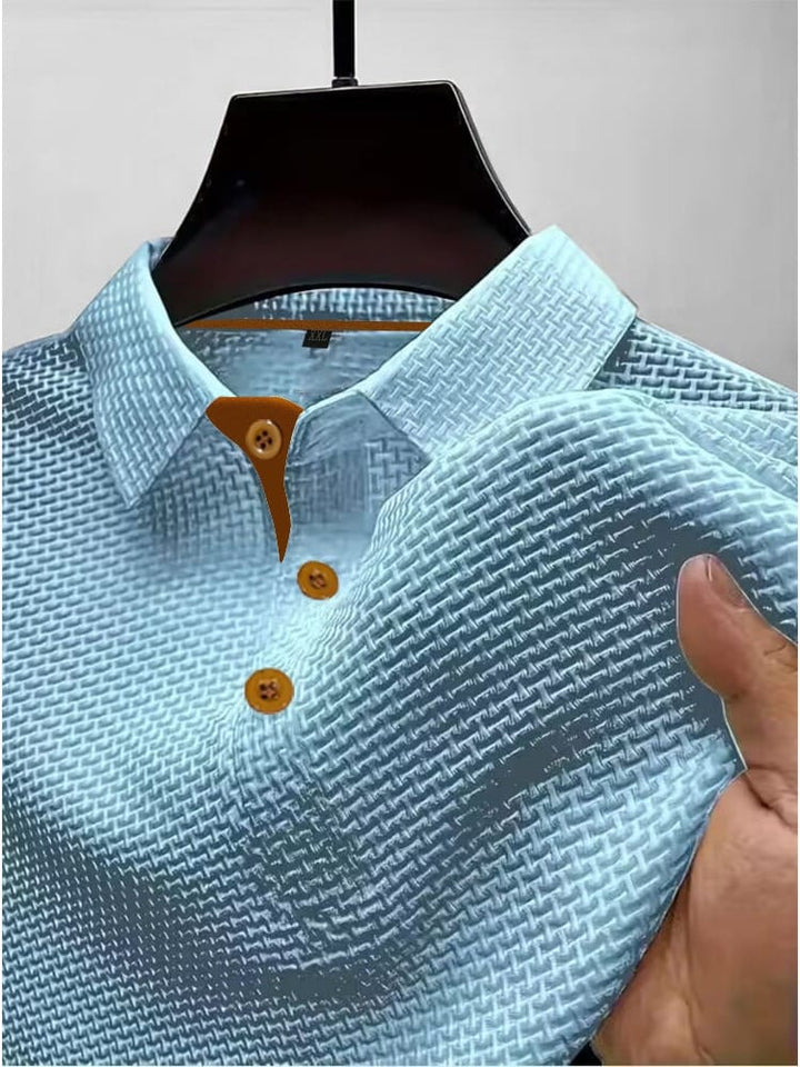 Men’s Polo Shirt Short Sleeve Casual Slim Fit Button Collar Everyday Top