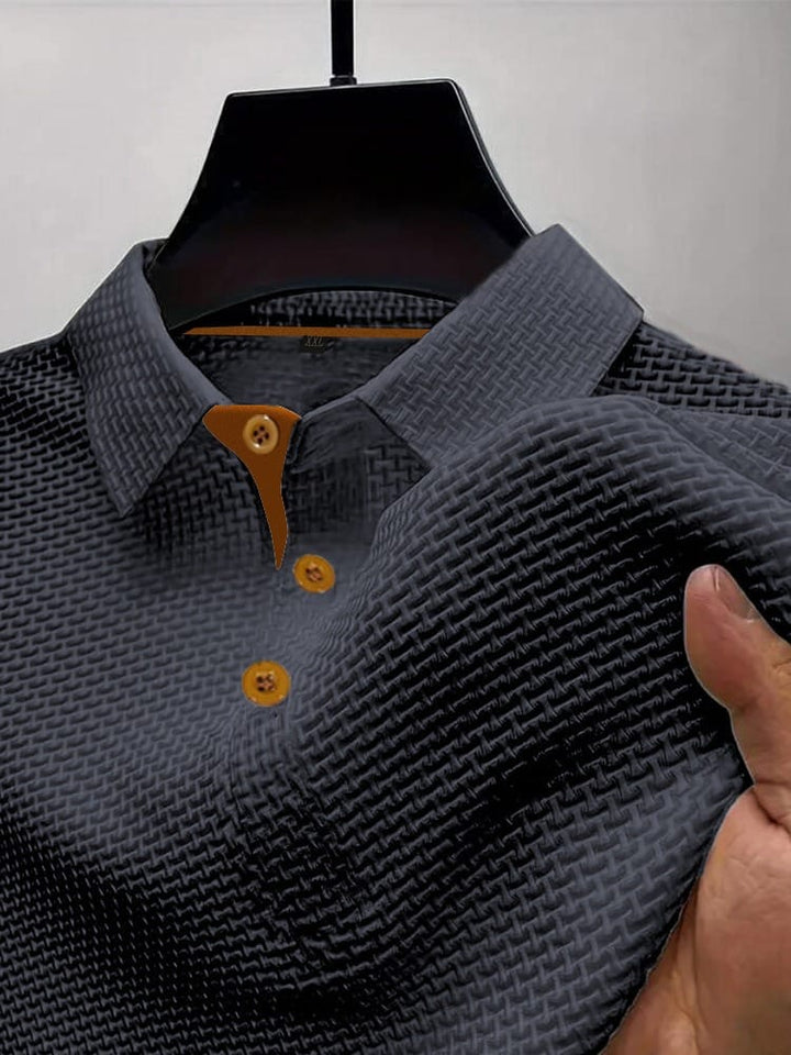Men’s Polo Shirt Short Sleeve Casual Slim Fit Button Collar Everyday Top