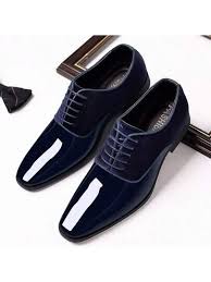 Men’s Patent Leather Dress Shoes – PU Gloss &amp; Velvet Formal Party Style