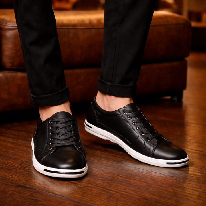 Casual Men Supported Leather Sneakers