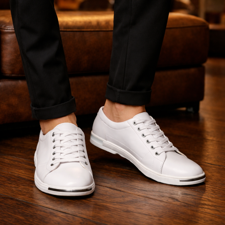 Casual Men Supported Leather Sneakers