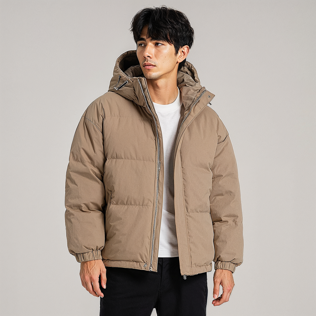 Men’s Classic Hooded Down Puffer Jacket – Warm &amp; Stylish Winter Coat