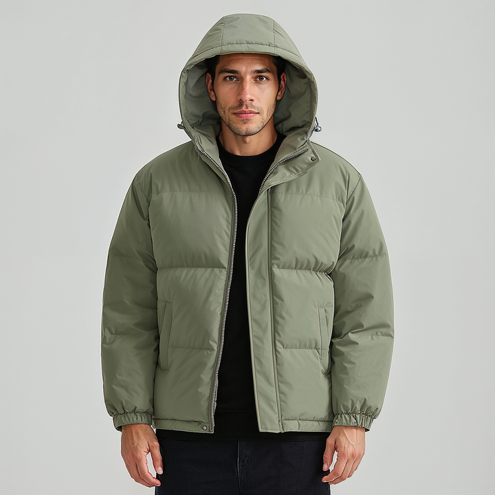 Men’s Classic Hooded Down Puffer Jacket – Warm &amp; Stylish Winter Coat