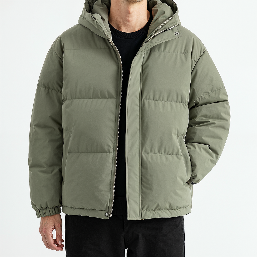 Men’s Classic Hooded Down Puffer Jacket – Warm &amp; Stylish Winter Coat