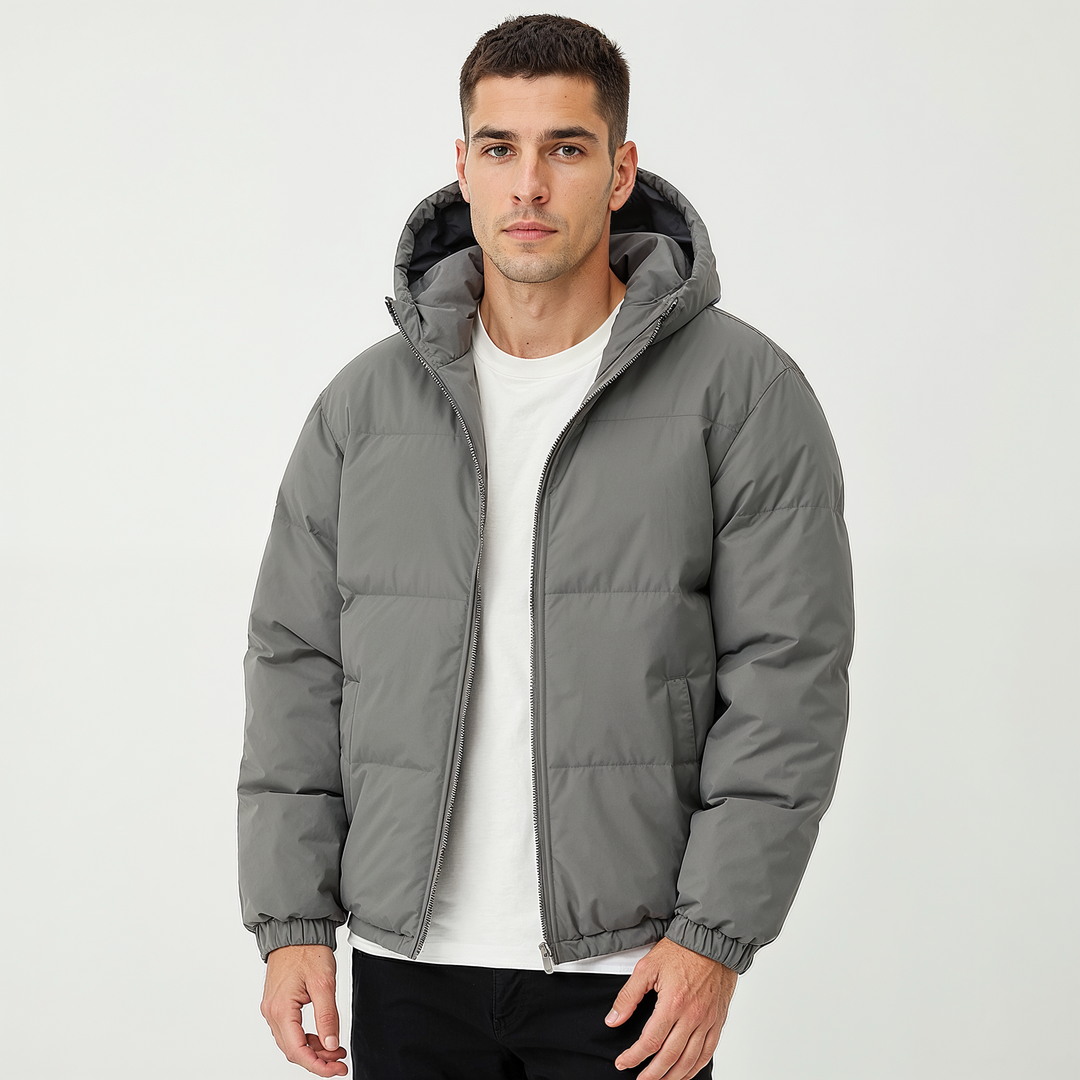 Men’s Classic Hooded Down Puffer Jacket – Warm &amp; Stylish Winter Coat