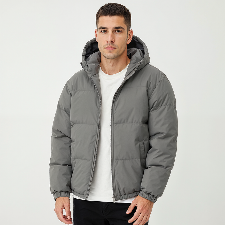 Men’s Classic Hooded Down Puffer Jacket – Warm &amp; Stylish Winter Coat