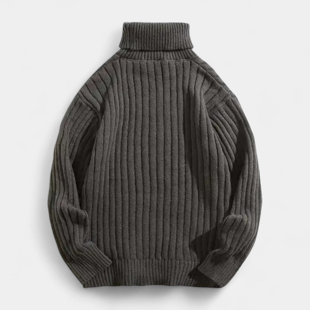 Spraykis | Ribbed Knitted Turtleneck Warm Men Sweater