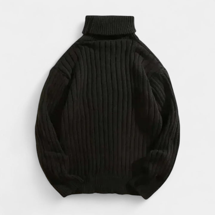Spraykis | Ribbed Knitted Turtleneck Warm Men Sweater