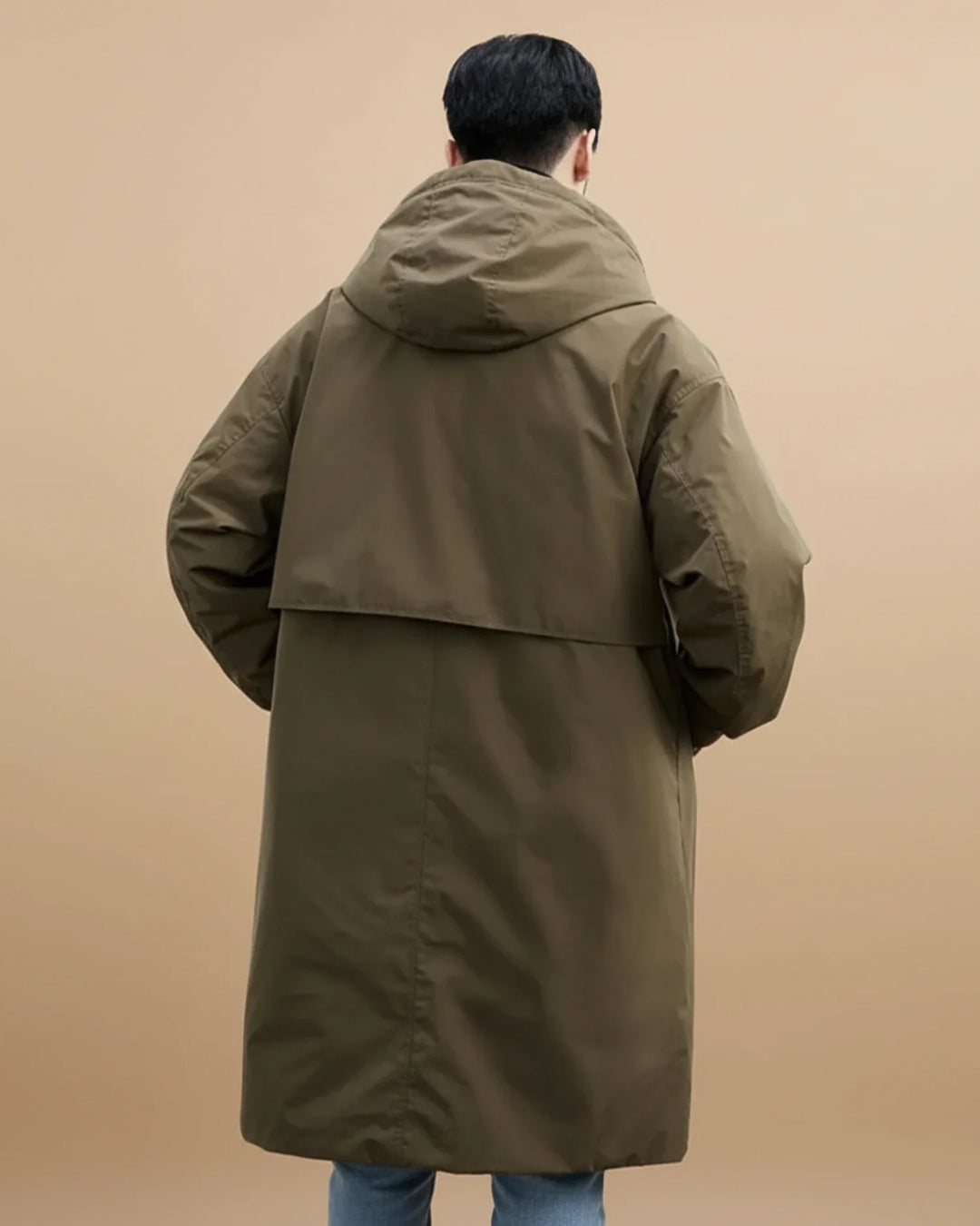 Men’s Waterproof Hooded Overcoat – Lightweight All-Weather Outerwear