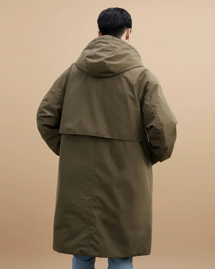 Men’s Waterproof Hooded Overcoat – Lightweight All-Weather Outerwear