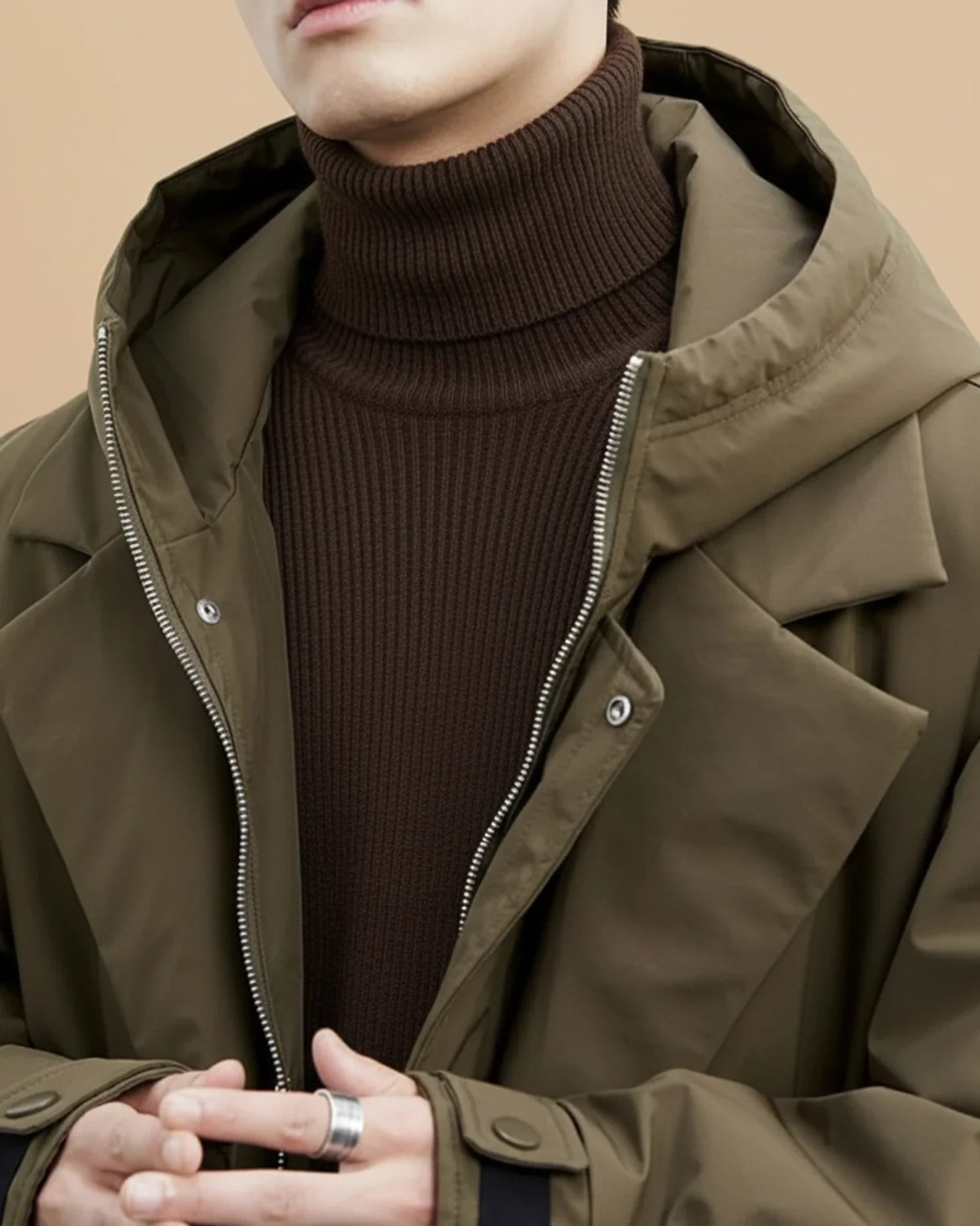 Men’s Waterproof Hooded Overcoat – Lightweight All-Weather Outerwear