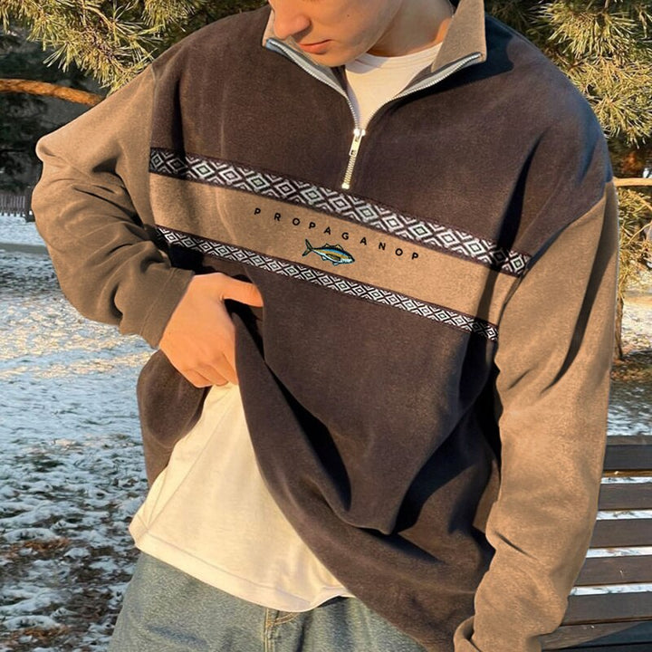 Berengar | Men’s Modern Half-Zip Sweater – Casual Knit Pullover