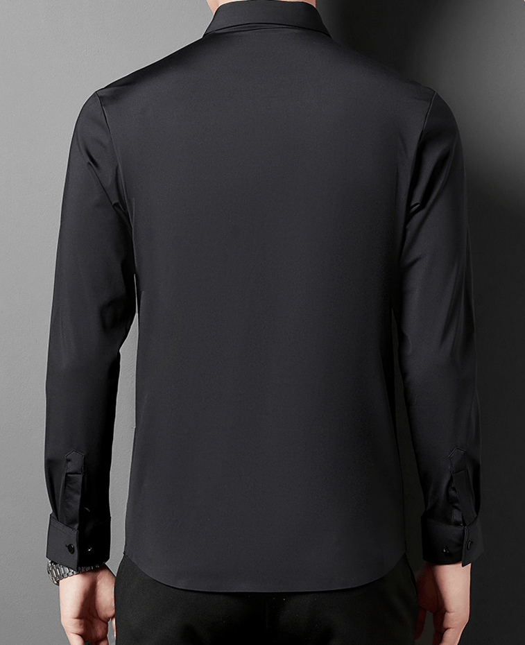 Fleurant Adjustable-Tech Shirt – Men’s Smart-Fit, Anti-Wrinkle Button-Up