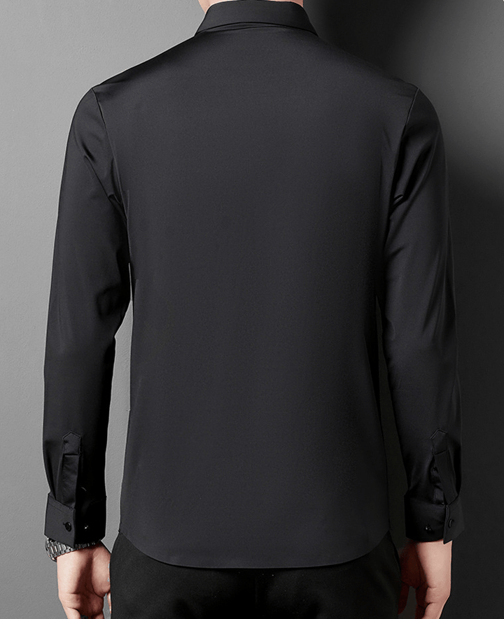 Fleurant Adjustable-Tech Shirt – Men’s Smart-Fit, Anti-Wrinkle Button-Up